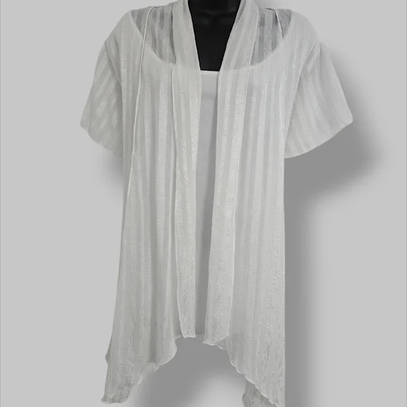 Dress Barn White Open-Front Cardigan 2X - Picture 6 of 6